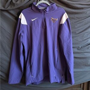 Nike Purple and White Quarter-Zip Jacket